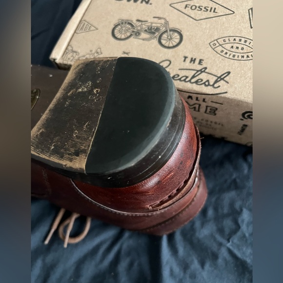 Fossil mens brown leather Boots size 12. Very rare. - Picture 9 of 11